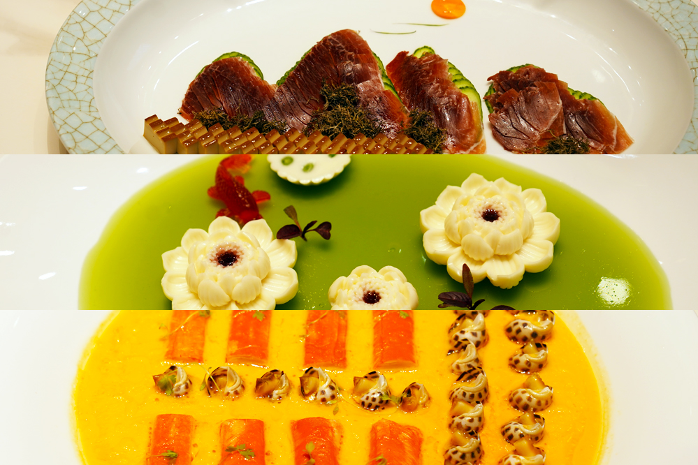 大觀樓長聯(lián)宴。從上至下依次為北走蜿蜒、九夏芙蓉、蟹嶼螺洲。供圖